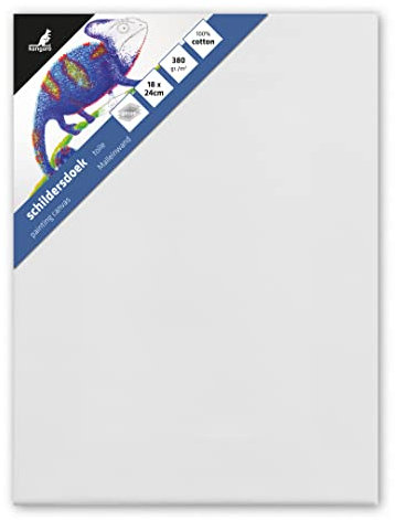 Kangaro K-810011 Leinwand, Canvas, Weiss, 18x24cm