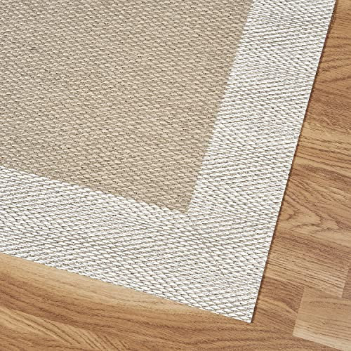 Estores Basic Alfombra Vinilica Salon Premium Alfombras de habitación Comedor baño Cocina Lavable Antideslizante y Resistente para Interior y Exterior Blanco 140x200 cm