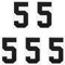 sourcing map Iron on Number 5 Heat Transfer 8 Black Single Number for Team Uniform, Sports T-Shirt, Football, Basketball, Baseball Pack of 5