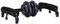 PowrX Rollenrad für Core Trainer - Wheel Sit Rolle Abdominalübungsmaschine, Bauchtrainerrolle für effektives Training der Bauchmuskeln - Fitnessgeräte für zuhause aus Metall - Schwarz