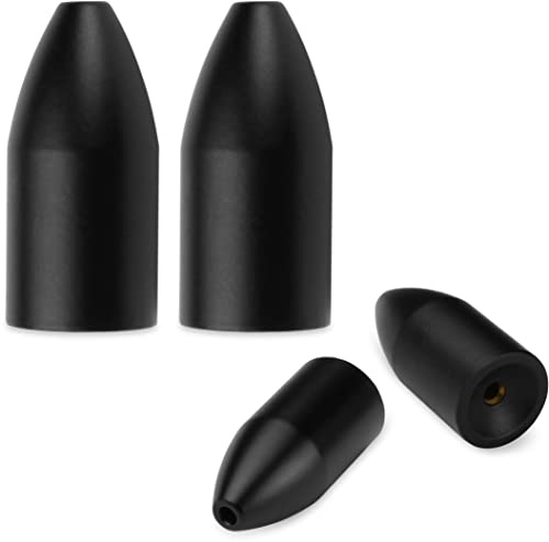 Set bleifreie Bullets für Carolina Rig aus schwarz lackiertem Messing