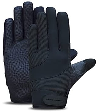 Desert Hawk Tactical Taktische Sicherheits Einsatzhandschuhe Streetguard Durchsuchungs Handschuhe für Polizei, Zoll mit Schnittfestem Kevlar (Schwarz mit Kevlar Schnittfest, L)