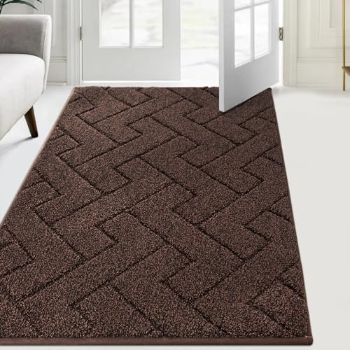 FCSDETAIL Schmutzfangmatte Innen 86 x 150 cm, rutschfeste Fußmatte, waschbar Sauberlaufmatte, absorbierend Türmatte, Fussmatte Teppich für Hund, Eingang, Haustür & Flur