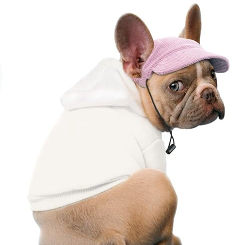 Hunde Baseballmütze - Basecap Verstellbar Sonnenschutz - Hut Hundecap mit Ohrlöchern - Hunde Sonnenhut Benutzt für Sonnenschutz (Rote-Bohnen-Pulver, M)