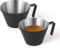 MHW-3BOMBER 100ml Minimalist Measuring Cup 2 Packs, Stainless Steel Espresso Cups with Handle, Pouring Cup for Barista, Coffee Accessories Matte Black Model: G6197B-OS