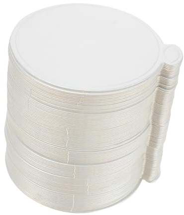 ifundom Tortenplatte 25cm Rund, 100 Stück, Silberne Papierplatten | Praktische Tortenböden, Kuchenbodenplatten als Kuchenunterlagen, für Hochzeit und Bankett