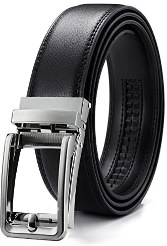 CHAOREN Cintura Uomo, Cintura Uomo Pelle Cricchetto Automatica Fibbia 35mm, Cinta Regolabili per Adattarsi