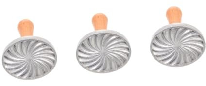 LIFKOME 3st Keksform Kuchendekoration Cookie-fondant-stempel Keks Aus Metall Butterschneider Kekspressformen Aus Metall Prägestempel Mondkuchenpresse Hamburger Schokolade Zinklegierung
