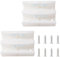 MOROBOR Lot de 2 guides de bas de porte de douche coulissante en plastique avec canaux gris pelucheux de 1,2 cm pour systèmes de porte de douche coulissante, guide de rail de porte de douche en verre