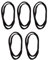Righe e Pois fermacapelli - 10 fasce per capelli sottili e nere in filanca UNISEX - MADE IN ITALY - Fasce elastiche per capelli - CONFEZIONE DA 10