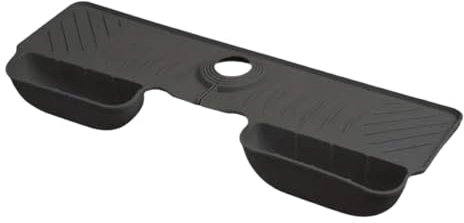 Fenteer Kühlschrank-Abtropfschale, Auslaufschutz, verhindert Wasserspritzer, waschbar, Kühlschrank-Auslaufschutz, schnell trocknend, für die Küche, SCHWARZ