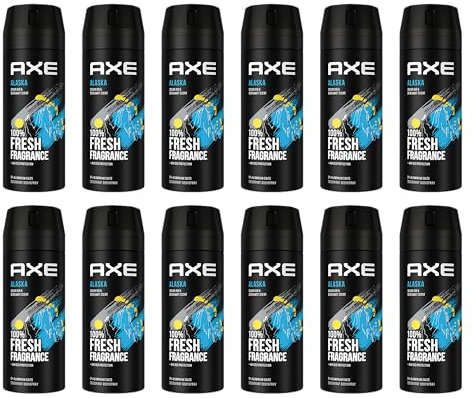 Axe Alaska Deo 12x 150ml Deospray Deodorant Bodyspray ohne Aluminium Herren Männer Men
