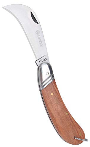 paxlloonge Gartenmesser Klappbar, Okuliermesser mit Rostfreiem Stahl, Veredelungsmesser Multifunktionale Knospungs Gartenhippe zum Pfropfen von Unkrautbüschen Zweige