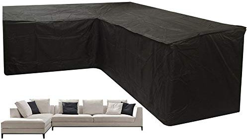DFANCE Abdeckung für Gartenmöbel V-Form, Cover Loungemöbel L Form Abdeckung für Ecksofa,Schutzhülle Cover Eckbank für Gartenmöbel Abdeckplane(Size:200 * 270 * 82cm)