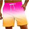 Short de bain pour homme - Séchage rapide - Short de bain pour homme - Dégradé de couleur - Confortable - Baggy - Short de plage décontracté avec cordon de serrage réglable, Rose 2., S