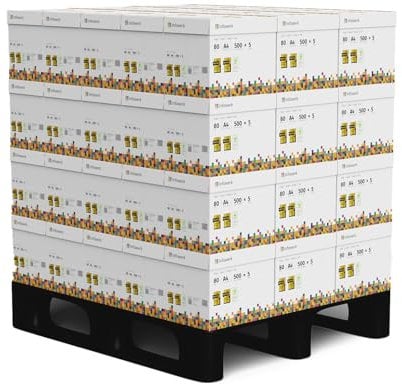 Infowerk Druckerpapier Kopierpapier 500-150000 Blatt A4 80g Premium Weiß Testsieger PEFC (150.000 Blatt)