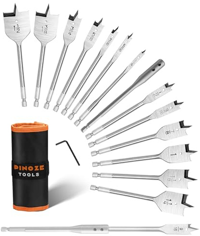PINOZE 14-Piece Spade Drill Bit Set in SAE