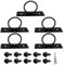 5 Stück schwarze dekorative Ringseilstützen Halter für Hanfseil, Zäune, Treppendeck, Geländer, Wandmontage, Aufhänger, Deckenhaken
