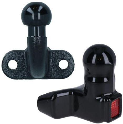 AB Tools 50mm Heavy Duty Tow Ball For Tow Bar Hitch High Reach Black + Reflective Cover