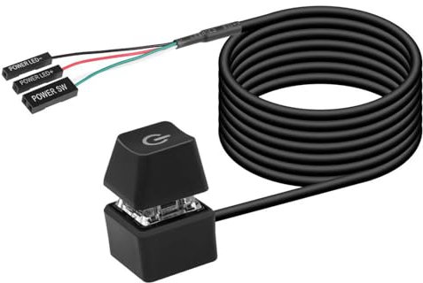 Desktop Power Button Extension Switch Colordul LED Light Computer Motherboard External Boot