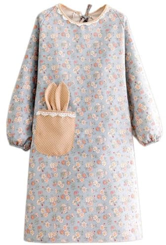 Ymxygz Canvas Long Sleeve Apron, Stain-proof Breathable Household Cooking Catering Waist Apron, Overalls, Kitchen Supplies