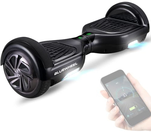 Bluewheel 6,5 Premium Hoverboard HX310s, Hoverboard Kinder, Elektro Board, Deutsches Qualitätsunternehmen, Bluetooth Lautsprecher, Starker Dual Motor, LED (Schwarz)
