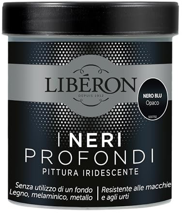 Libéron - Les Noirs Profonds - Peinture Irisée - Nouveau Bleu Mat - 0,5 L