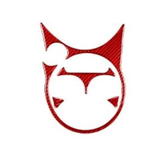 Nonuiny pour F&iat 500 2012-2015 Décoration Intérieure Véritable Autocollant en Fibre Carbone Souple pour Panneau Contrôle Central Tasse d'eau Garniture Panneau(Red)