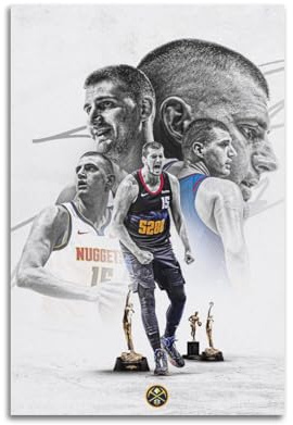 CHENSUL Nikola Jokic Basketball-Superstar-Poster, Kunstwerke, Bilddruck, Wandkunst, Gemälde, Leinwanddekoration, Heimdekor, 50 x 75 cm