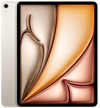 Apple iPad Air 13'' con chip M3: Apple Intelligence, 1 TB, fotocamera frontale e posteriore da 12MP, Wi-Fi 6E + reti cellulari 5G, Touch ID, un giorno intero di batteria — Galassia