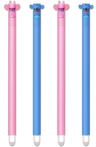 Radierstiften,Gel Radierstift Tiere Kawaii Verschiedene Tiermotive, Kugel am Ende zum Entfernen der Tinte, Mehrfarbig Temperaturempfindlich, Spitzendurchmesser Rot Blau