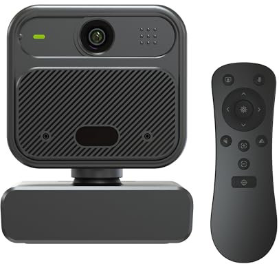 VIZOLINK Webcam 4K PC con Micrófonos, UHD 4K/30FPS, Control Remoto, Coque Fijo, 4X zoom, Reducción de Ruido, Corrección de Iluminación, Camara Web para Windows/MacOS/Linux/TikTok/Skype/Youtube/Switch2