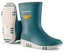 Dunlop Mini Kids Rubber Boots - 100% impermeables, botas de lluvia para niños; niñas y niños - Azul