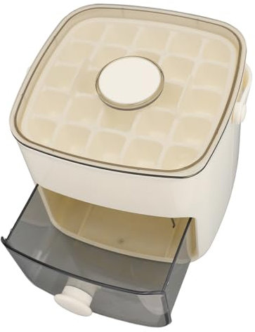 NIZUUONE Eiswürfelschale mit Deckel 2 Pack Ice Tabletts mit Aufbewahrungsbehälter 120 Würfel Kapazität Easy Release Taste Food Grade PP Material mit Silikongriff für Whisky Cocktails (milchweiß)