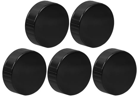 ELAYARD 5er Satz Runde 38mm Poly Deckel Schraubverschlüsse für Glasflaschen Dichtend Leicht für Dressings und Getreide Wiederverwendbar