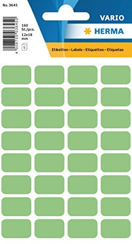 HERMA Vielzweck-Etiketten, 12 x 19 mm, gr¸n, Kleinpackung VE = 1