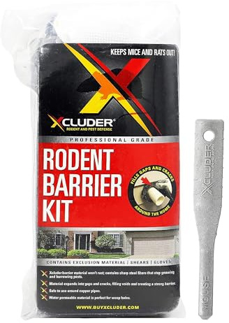 Xcluder 162758FIT Mastic Anti-rongeurs en Laine d'acier Inoxydable avec Outil d'inspection, 1 Rouleau de 10,2 cm x 1,5 m