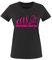 Comedy Shirts - Evolution Mountainbike - Damen T-Shirt Schwarz/Pink Gr. XXL