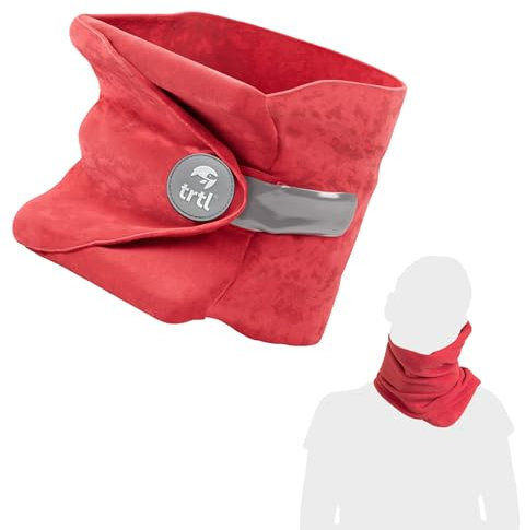 trtl Travel Pillow Korall | Nackenkissen für Flugzeug & Auto | Ergonomisches Reisekissen | Einzigartiges Stützsystem | Waschmaschinenfest
