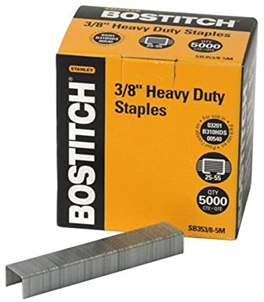 Bostitch Agrafes solides de qualité supérieure 5000 per Box acier