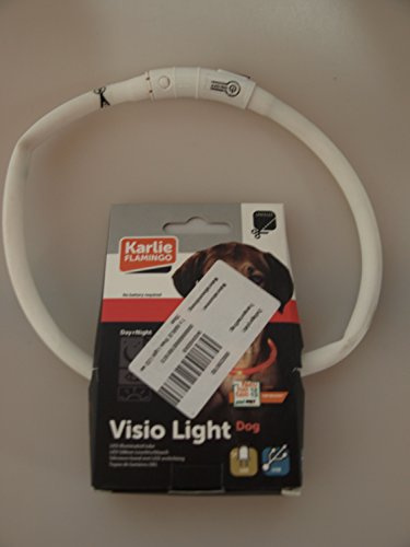 Karlie Visio Light LED Schlauchhalsband L: 20 - 70 cm weiss