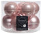 Decoris Bola de Navidad de Cristal, Color Rosa, 6 cm