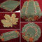 Quinnyshop Herbst Blätter Tischläufer Tischdecke Mitteldecke Deckchen Ahorn Grün Gelb Orange (ca. 35 x 70 cm Oval)
