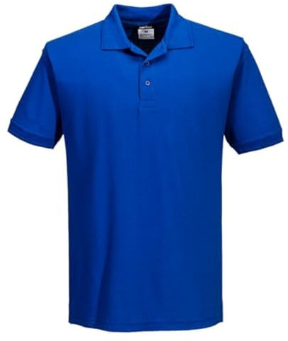 Portwest B210 Herren Naples Poloshirt Aus Piqué Mit UV-Schutz | Königsblau, L, 40+ UPF Blockiert 98 Prozent UV-Strahlen, Polyester-Baumwollgewebe, Personalisierbar Für Einheitliche Teams
