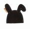 2 Eierwärmer Hase Kaninchen dunkelbraun aus Wollfilz - Geschenkidee