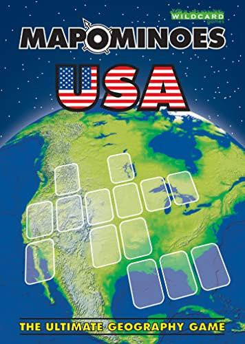 MAPOMINOES USA Age 8+ – The Ultimate Geography Game – Fun & educational travel card game about US states for kids teens and adults