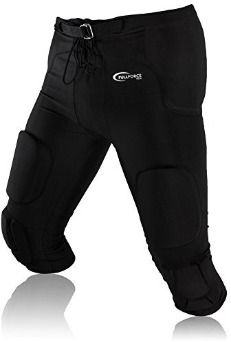 Full Force American Football Gamehose Stretch mit integrierten 7 Pocket Pad All in One - schwarz Gr. L