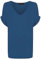 Women's New Plus Size Womens Short Turn Up Sleeve Baggy Plain Top Ladies V-Neck T-Shirt Teal XXL