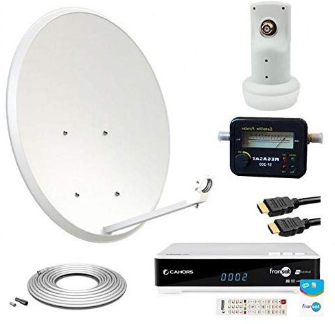 Kit Parabole 65 cm + Récepteur Satellite Strong FRANSAT (Eutelsat 5W) + LNB 0.1dB + 20m Cable Coaxial + Satfinder