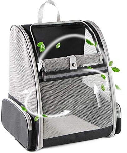 Texsens Innovative Traveler Bubble Backpack Pet Carriers for Cats and Dogs (Black)
